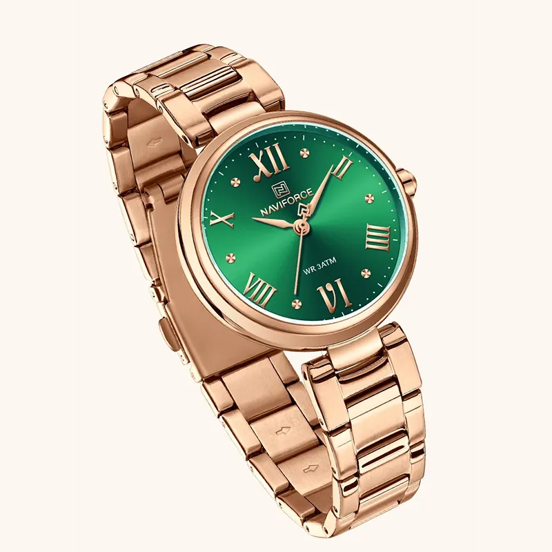 Naviforce NF5030 Classic Green Dial Ladies Watch